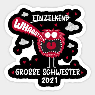 Großer Bruder 2021 lustiges Monster Schwangerschaft Sticker